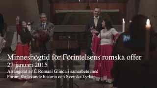 Romska Förintelsens minnesdag 2015 i St Jacobs kyrka [upl. by Eitsyrhc920]