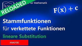 Stammfunktion bilden  verkettete Funktion lineare Substitution Aufleiten [upl. by Anitnatsnoc]