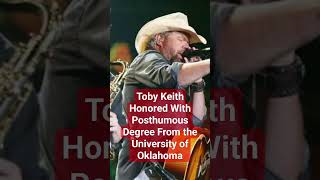 Toby Keith Honored With Posthumous Degree From the University of Oklahoma [upl. by Kuth]