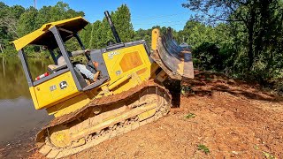 Mowing and Repairing a Pond Dam [upl. by Nakada582]