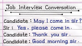 Job Interview Conversation In English  Job Interview Questions And Answers  Job Interview [upl. by Names]