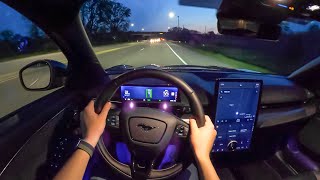 2021 Ford Mustang Mach E GT Performance  POV Night Drive Binaural Audio [upl. by Aydidey]