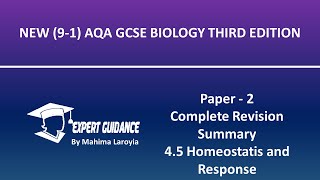 Homeostasis and Response Whole topic Revision in 45 min AQA GCSE Biology Paper 2 [upl. by Renrew]