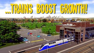 Dont Sleep On Trains for City Growth in Cities Skylines 2 Kettlebridge 8 [upl. by Virgie]