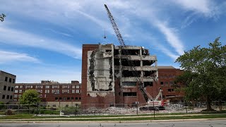 Demolition has begun to the former St Margaret Hospital [upl. by Solracsiul700]