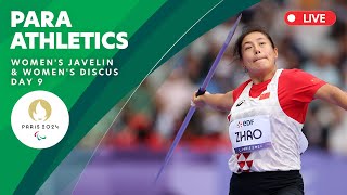 Para Athletics  Womens Javelin Final and Womens Discus  Day 9 [upl. by Sergius]