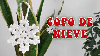 Copo de Nieve a Crochet Paso a Paso en Español ❄️ Snowflake Adorno de Navidad [upl. by Billat]