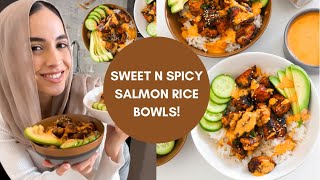 Super Easy Salmon Rice Bowl Recipe Healthy Dinner Idea [upl. by Etep]