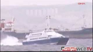 deniz otobüsü istanbul lodos fırtına  cat ferry stormy sea in the bosphorus [upl. by Eessej]