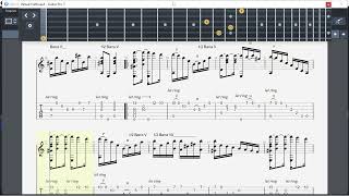 Magoado  Dilermando Reis Partitura e Tablatura 40 BPM [upl. by Aihsercal]