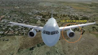 P3D amp FSLabs  Airbus A320  Engine Failure after V1 including APP LDG and GA [upl. by Filippa981]