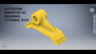 Autodesk Inventor 3d drawing tutorial 370  Inventor Tutorials  Inventor Drawing for beginners [upl. by Idurt]