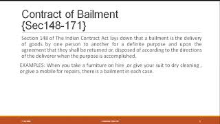 Contract Of Bailment [upl. by Fakieh]