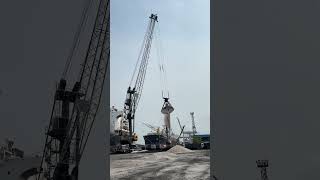 Limestone discharging port cargo discharging operation vessel shorts [upl. by Lytsyrk]