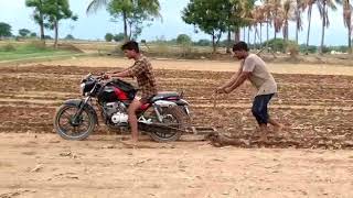 Homemade bike  ploughing  new techniquefarmers [upl. by Sung]