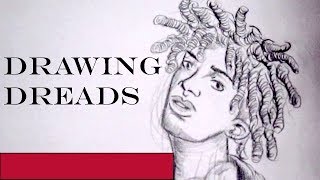 How To Draw Dreadlocks Hairstyle In Photoshop [upl. by Wilhide783]