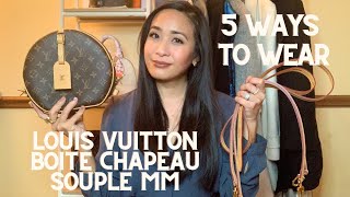 LOUIS VUITTON BOITE CHAPEAU SOUPLE MM  5 WAYS TO WEAR  MOD SHOTS [upl. by Leahcim]