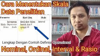 Cara Menentukan Skala Data Nominal Ordinal Interval dan Rasio [upl. by Miche557]