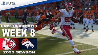 Kansas City Chiefs vs Denver Broncos  NFL 2023 Week 8 [upl. by Colston]