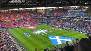 TARTAN ARMY IN COLOGNE  PREMATCH MARCH amp NATIONAL ANTHEM  EURO 2024 [upl. by Titania143]