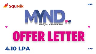 Mynd Offer Letter  SquNik [upl. by Amersham]