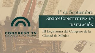 🔴 EnVivo  Sesión Constitutiva de Instalación de la III Legislatura  1 de septiembre de 2024 [upl. by Selassie424]