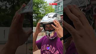 Helm MT Street Fighter Crome Silver automobile smartphone helmet shortsviral shortvideo shorts [upl. by Trauts296]