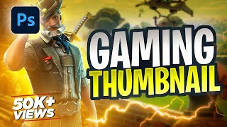 Epic GAMING THUMBNAIL DESIGN IN PHOTOSHOP  Hindi ENGSUB [upl. by Acirahs]