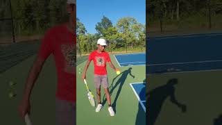 Beginner Tennis serve Trophy position how to serve fast and accurate nadaltennis [upl. by Adnawak]