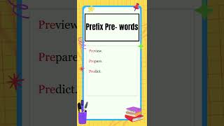 Prefixes  10 Prefix quotPrequot words  English Grammar  The Study Corner  shorts prefix [upl. by Guntar952]