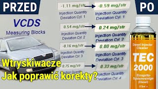 Jak wyczyścić wtryskiwacze i poprawić korekty Skoda Octavia II Czyszczenie wtryskiwaczy TEC 2000 [upl. by Skcirdnek282]