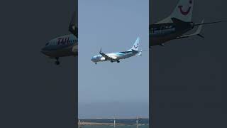 TUIfly Belgium Landing Lanzarote ACE from Brussels BRU [upl. by Annoj]