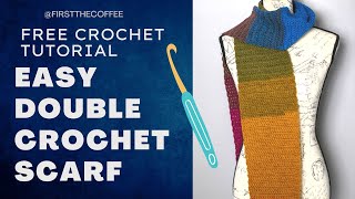 Easy Double Crochet Stitch Scarf Pattern For Beginners [upl. by Ettebab]