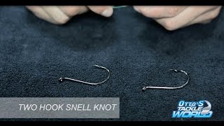 Easy Fishing Knots  How to tie a Two Hook Snell Knot [upl. by Enelrahs741]