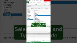 Colon Number Format in Excel‼️ exceltips [upl. by Damick246]