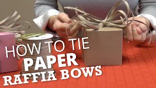 How to Tie a Paper Raffia Bow  Nashville Wraps [upl. by Nomae922]