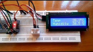 STM32 interfacing with DHT22 Temperature amp Humidity sensor and I2C LCD [upl. by Gagliano]