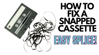 HOW TO FIX A SNAPPED TAPE BETTER VIEW  CASSETTE REPAIR [upl. by Notlrak]