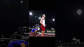 Duplantis has so much aura win athletics sprint duplantis warholm 100metre [upl. by Yelyr]