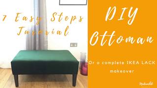 DIY Ottoman or A Complete IKEA LACK Makeover  IKEA hack  Easy Tutorial [upl. by Alurd390]