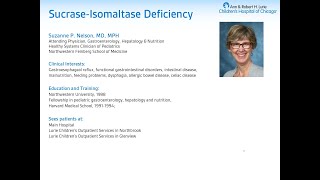 SucraseIsomaltase Deficiency Lurie Childrens Dr Suzanne Nelson [upl. by Marsland]