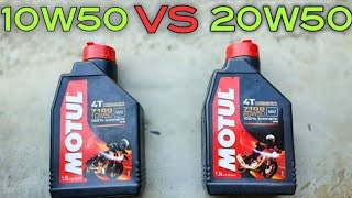 Motul 10w50 VS Motul 20w50 Engine Oil Review [upl. by Samella]