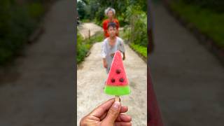 Kind grandpa eats watermelon ice cream 🍧 watermelon ice cream 🍓 beautiful shorts [upl. by Nosyt]