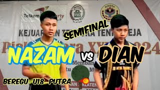 NAZAM Hebat A vs DIAN Punglor 🏓🏓 Semifinal Beregu U18 Putra Piala Binora XXV [upl. by Eulaliah]