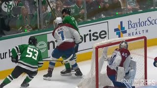 After Review No Penalty to Dallas Stars Jamie Benn for Hit on Colorado Avalanches Devon Toews [upl. by Gnim]