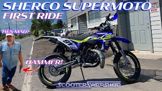 Sherco 50 Supermoto First ride  Sherco 50 sm [upl. by Llert]