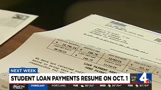 Student loan payments resume on Oct 1 [upl. by Ladd]