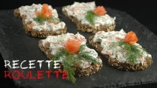 Recette  tartines saumon ricotta [upl. by Aineg]