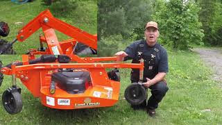 45 Kubota B2601 Compact Tractor FDR1660 Finish Mower Review outdoor channel [upl. by Keegan392]