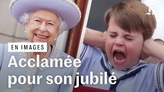 Jubilé dElizabeth II  la reine au balcon de Buckingham pour ses 70 ans de règne [upl. by Aerdnael82]